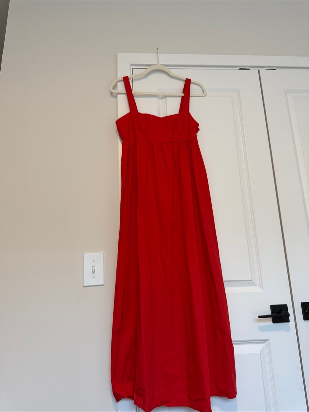 H&M Red Maxi Dress with Square Neck
